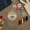 Solidarity Patch - Runder Stickaufnäher 7,5cm - Beige