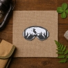 Ski Patch für Tasche Ski Aufnäher Berglandschaft Natur gestickt