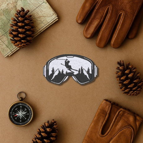 Ski Patch für Tasche Ski Aufnäher Berglandschaft Natur gestickt