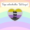 Pride Herz Patch gestickter Regenbogen, kleines Bügelbild queer merch
