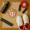 Gestickter Baseball Aufnäher: Handschuh & Ball zum Aufbügeln (7,5 cm)
