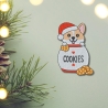 Weihnachtscorgis Aufnäher | Hund Aufnäher mit Keksen,bestickt, ca. 8cm, zum aufbügeln