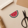 Watermelon Patch gestickt, 6 cm, rot grün weiss, handgemacht