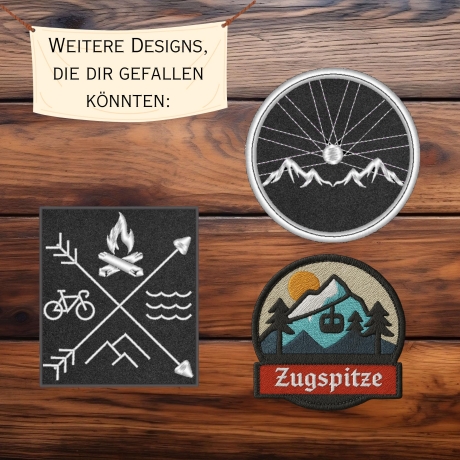 Deutschland Aufnäher – Souvenir Abzeichen, Berg & Haus