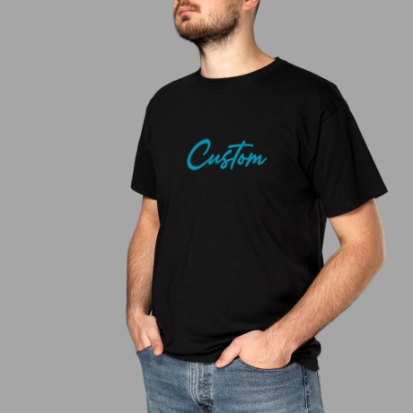 Individuell besticktes T-Shirt, T-Shirt mit minimalistischem Text, personalisiertes Slogan-Top