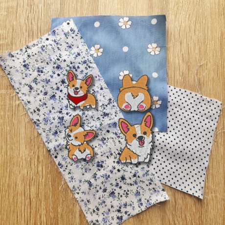 Mini Aufnäher Set | Kleine Corgis Applikationen - Geschenk für Hundeliebhaber