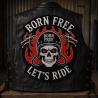„Born Free“ – XXL Biker Rückenpatch – Handgemachter Motorrad Rückenpatch 37 cm
