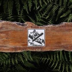 Gestickter Snowboard Aufnäher: Wintersport Applikation - 8 cm