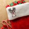 Weihnachten Aufnäher | Gesticktes Rentier mit Lichtern - 7,5 cm - Urlaub aufbügelbare Applikation