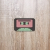 Retro Aufnäher: Kassette 80er Jahre Mixtape Stickapplikation