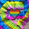 Pride Aufnäher: Rainbow Pixel Heart Aufnäher - 5 cm