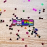 Pride Aufnäher – Bestickter LGBTQ+ Aufnäher mit Flaggen-Lettern , Regenbogen