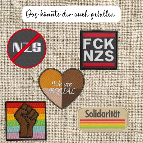 Kein Mensch ist illegal Aufnäher: Menschrecht, Politisch, Aufbügler