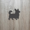 Corgis Aufnäher | Gestickte Silhouette | Anpassbare Farben | 7,5cm