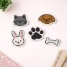 Tier Aufnäher Set, Haustier Thema Gestickte Aufnäher 6-7 cm, Patches zum Aufbügeln
