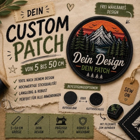 Individuell Bestickter Aufnäher, Patch nach Wunsch | Custom Patch