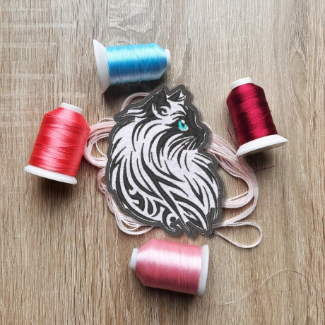 Cat Patch, Augenfarbe nach Wunsch, DIY Tierliebhaber Geschenk