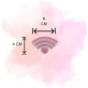 Valentinstag Aufnäher | Herz-WiFi Gestickt Rosa Applikation Bügelbild