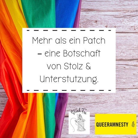 Pride Aufnäher | Love Wins – Bestickter LGBTQ+ Aufnäher mit Regenbogen-Flaggen | Aufbügeln