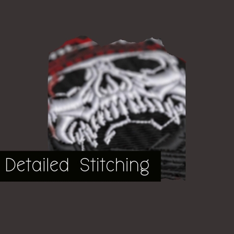 Großer Totenkopf Biker Patch – 10 x 12 cm | Totenkopf Aufnäher rot schwarz | Motorrad Rocker Style