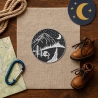 Camping Patch: Berg Zelt Motiv Bügelbild