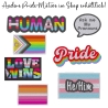 Pride Herz Patch gestickter Regenbogen, kleines Bügelbild queer merch