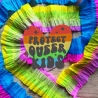 Pride Aufnäher: Protect Queer Kids | Regenbogen Herz gestickte LGBTQ + Applikation