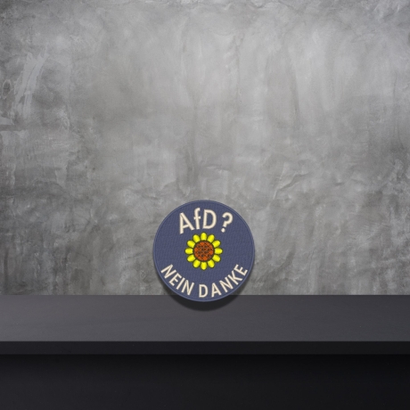 Politischer Aufnäher | Anti-AFD gestickte Applikation aus Applikation, ca 8 cm zum Aufbügeln