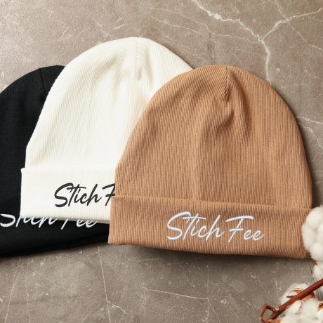 Individuell bestickte Mütze, personalisierte Fold over Hat mit Text oder Logo, Small Business Logo