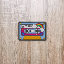 90s Mixtape Patch, Besticktes Retro Kassette Design