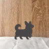 Corgis Aufnäher | Gestickte Silhouette | Anpassbare Farben | 7,5cm