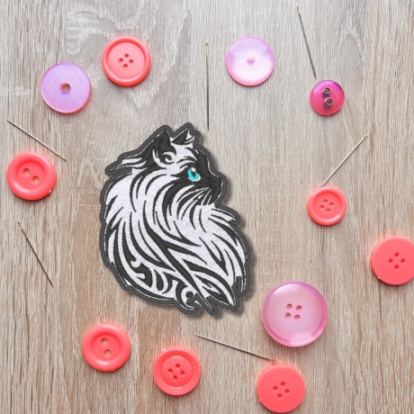 Cat Patch, Augenfarbe nach Wunsch, DIY Tierliebhaber Geschenk