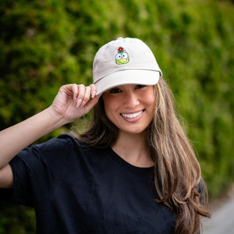 Individuell bestickter Hut, personalisierte Dad-Cap mit Text oder Logo, Small Business Logo