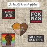 No Kings Patch: Anti-Monarchismus gesticktes Symbol - 5 cm