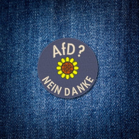 Politischer Aufnäher | Anti-AFD gestickte Applikation aus Applikation, ca 8 cm zum Aufbügeln