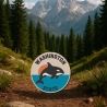 Travel Aufnäher | Washington State Orca | Andenken, Los Angeles Geschenk | Aufbügeln