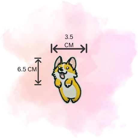 Corgis Aufnäher | Aufbügler Gestickter Hund Applikation