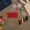 Politischer Aufnäher | Antirassistische gestickte Applikation zum Aufbügeln, 9 cm