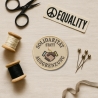 Solidarity Patch - Runder Stickaufnäher 7,5cm - Beige