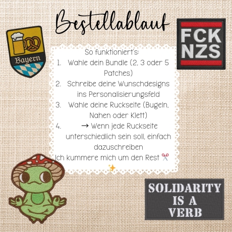 Patch Bundle gemischte Farben Set, Aufnäher, Klettverschluss