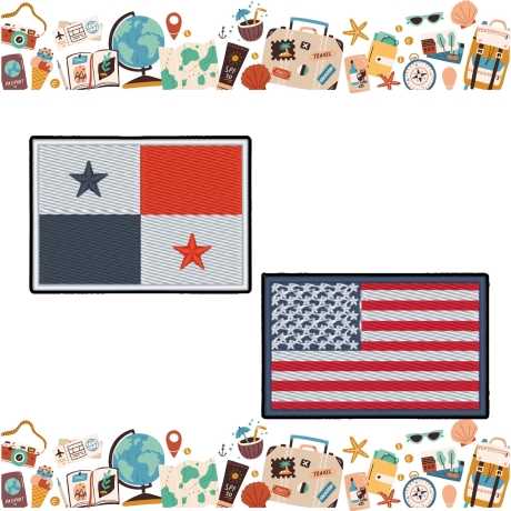 Nordamerikanischer Country Flagge Patch, USA Kanada Mexiko Gestickte Aufbügler Flaggen
