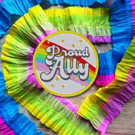 Proud Ally Pride Patch: Regenbogen LGBTQ+ Stickerei (7 cm)