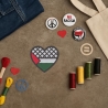Palästina Patch – Palästina Herz – 6 cm – Keffiyeh & Flagge, Rot Weiß Grün