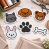 Tier Aufnäher Set, Haustier Thema Gestickte Aufnäher 6-7 cm, Patches zum Aufbügeln