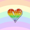 Pride Patch: Regenbogen Liebe Herz Gestickte Applikation (7 cm)