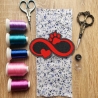Paw Heart Infinity Gestickter Aufnäher - Anpassbare Farben