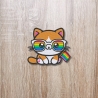 Pride Aufnäher | Katze mit Regenbogen Flagge LGBTQ+ Gestickte Applikation