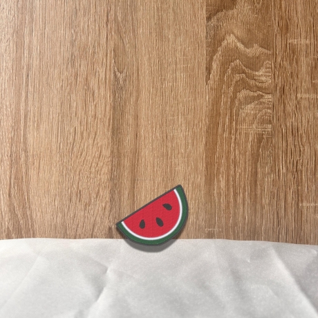 Watermelon Patch gestickt, 6 cm, rot grün weiss, handgemacht