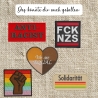 Politischer Aufnäher | Antifaschistische gestickte Applikation zum Aufbügeln