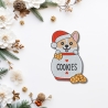 Weihnachtscorgis Aufnäher | Hund Aufnäher mit Keksen,bestickt, ca. 8cm, zum aufbügeln
